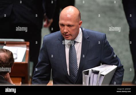 Minister for Home Affairs Peter Dutton leaves after Question Time in ...