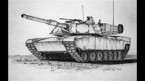 M1 Abrams Tank Drawing
