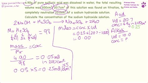 Titration Calculations - GCSE Science grade 7, 8 and 9 Booster ...