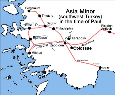 Colossae And Ephesus Map - Aurlie Philippa