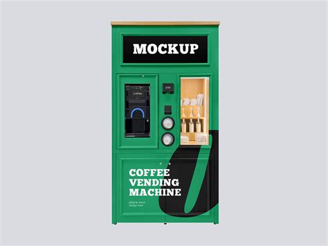 Free Coffee Vending Machine Mockup PSD Set - Good Mockups