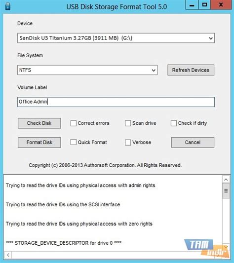 USB Disk Storage Format Tool İndir - USB Disk Biçimlendirme Aracı ...