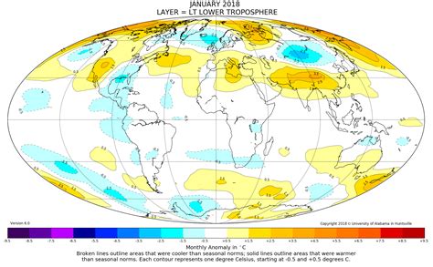 Global Temperature Report: January 2018