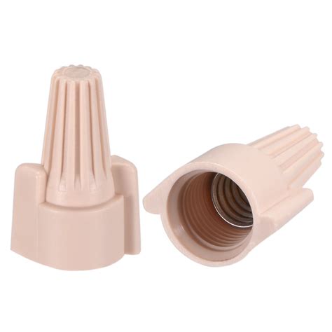 Wire Nuts Electrical Wire Connectors Terminals Easy Screw-on Type Beige ...