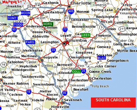 Map Of Georgia And South Carolina Coast - Maps Model Online