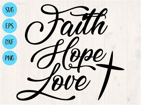 Faith hope love svg png eps dxf printable wall art for | Etsy | Faith hope love, Wall printables ...