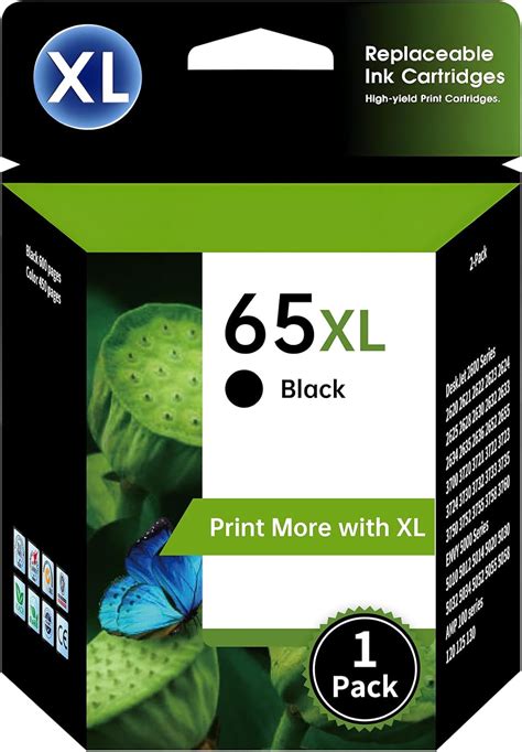 НР 65 Ink Replacement for HP 65XL Black Ink Cartridge for DeskJet 3700 ...