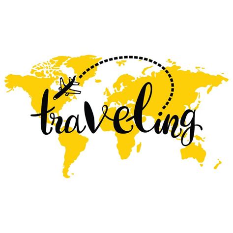 Traveling. World map. Airplane. Isolated vector object on white ...