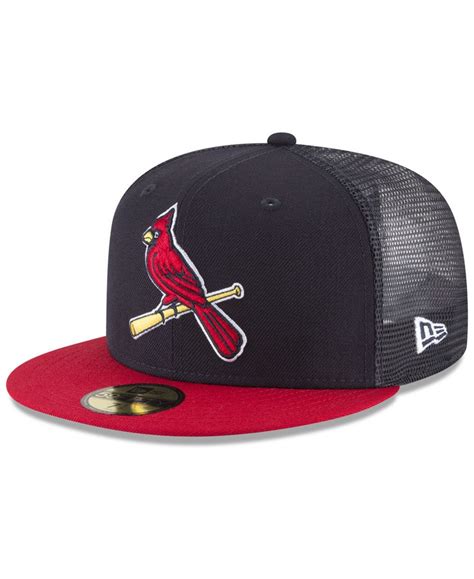 New Era St. Louis Cardinals On-Field Mesh Back 59FIFTY Fitted Cap - Navy/Red in 2021 | New era ...