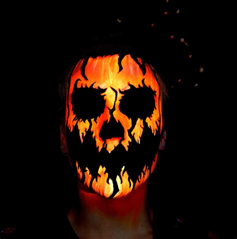 Halloween makeup ideas - pumpkin | Halloween face paint scary, Face painting halloween ...
