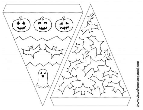 Printable Halloween Bunting Craft for Kids to Color - Views From a Step Stool