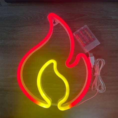 Neon Sign Bedroom fire Neon Lights Fire Neon - Etsy