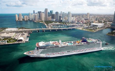 Port Of Miami City Desktop Wallpaper 1920x1200 | Biggest cruise ship, Cruise vacation, Cruise ship