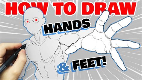 How I draw simple HANDS and FEET - tutorial | YouTube Art School - YouTube