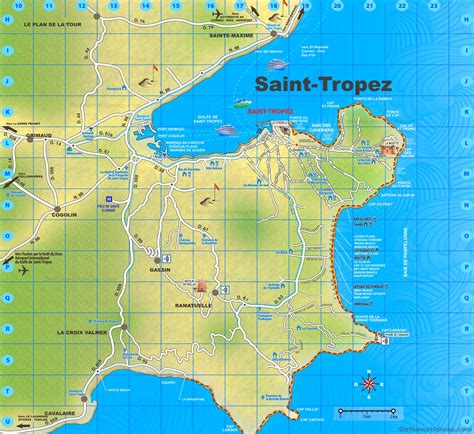 Tourist map of surroundings of Saint-Tropez