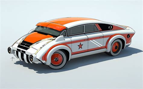 SylK's Playground: Retro-Future Car Designs By 600v