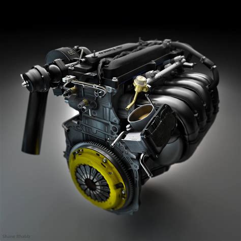 Turbocharged Toyota 2AZ-FE Engine 3D Model by srhabb