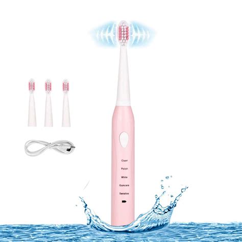 Amazon.com: RED－NI RED-NI Sonic Electric Toothbrush, 4 Free Replacement ...