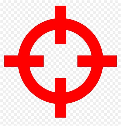 File - Crosshairs Red - Svg - Shooting Cursor Png , - Red Crosshair ...