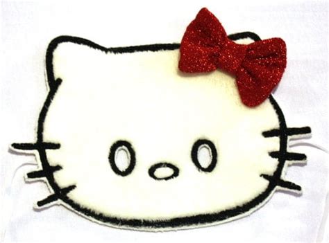 Items similar to Embroidered Hello Kitty Face Mask on Etsy