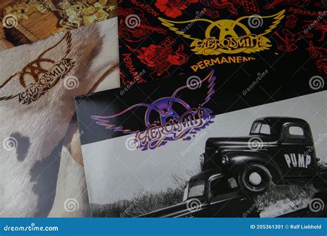 Close Up of Vintage Vinyl Record Covers of Rock Band Aerosmith Editorial Photo - Image of music ...