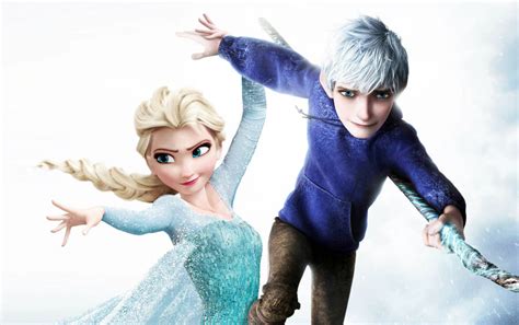 Download Elsa And Jack Frost Crossover Wallpaper | Wallpapers.com