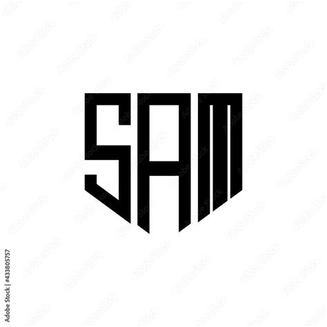 SAM letter logo design with white background in illustrator, vector logo modern alphabet font ...