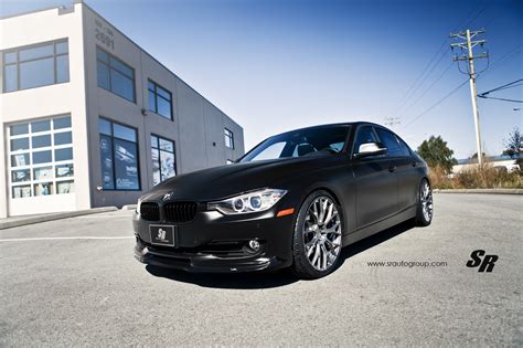 Satin Black BMW F30 3 Series Rides on PUR Wheels