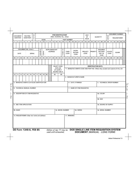 Dd form 1348 6: Fill out & sign online | DocHub