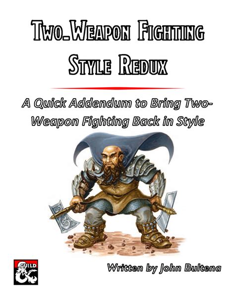 Two-Weapon Fighting Style Redux - Dungeon Masters Guild | Dungeon Masters Guild