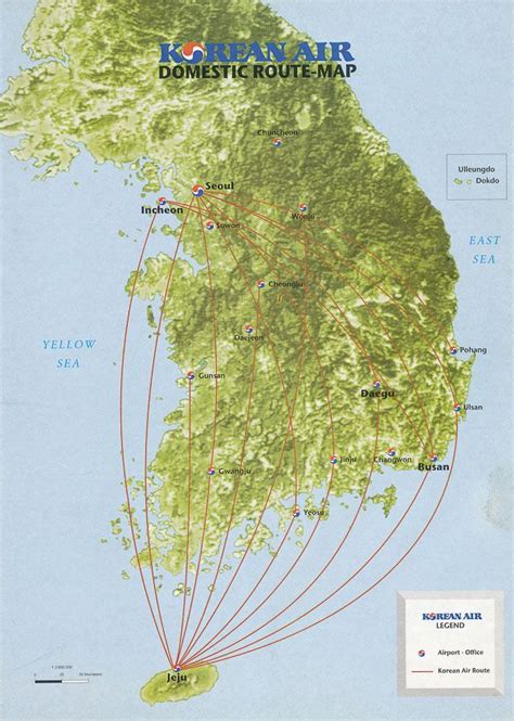 Korean Air | Domestic | July 2010 | Route map, Korean air, Changwon