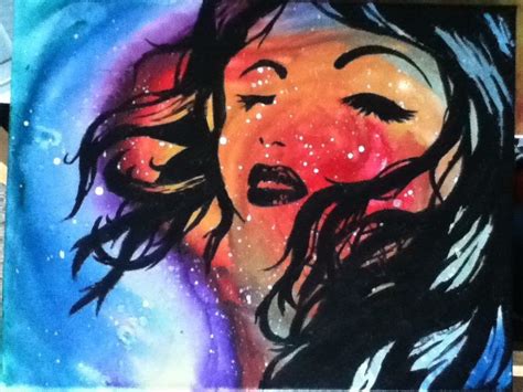 Abstract girl painting done with watercolors and acrylics | Abstract ...