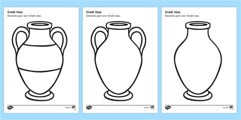 Greek Vase Design Sheet | Pottery Designs | KS2