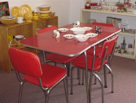Retro Kitchen Table and Chairs Set | Decor Ideas | Red kitchen tables, Retro kitchen tables ...