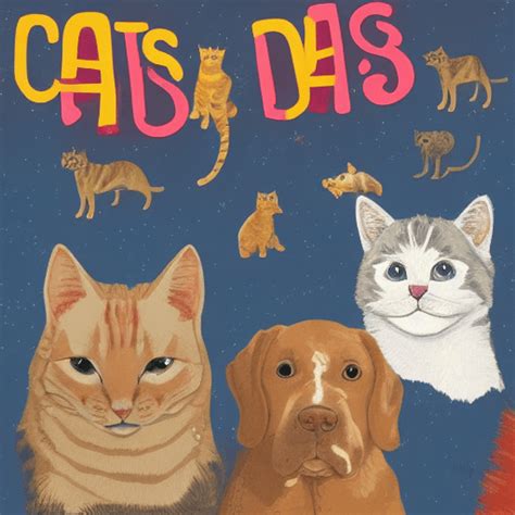 Cats and Dogs As a Band Album Cover · Creative Fabrica