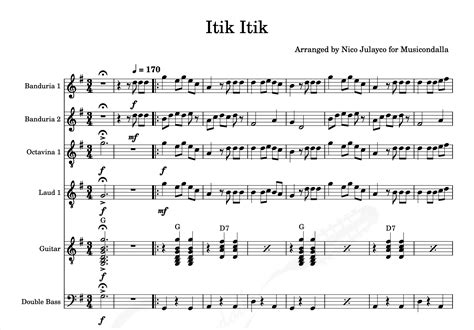 Itik-itik (Full Score) – Rondalla Sheet Music by Musicondalla