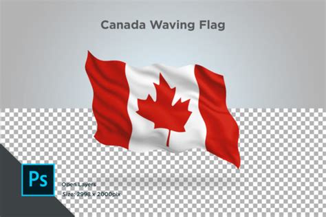 Canada Waving Flag Graphic by shahsoft · Creative Fabrica