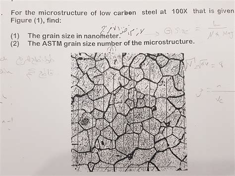 - For the microstructure of low carbon steel at 100% | Chegg.com