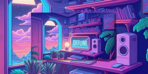 Twitch Offline Banner, Twitch Profile Banner, and Desktop Wallpaper Lofi Space Scene, Twitch ...