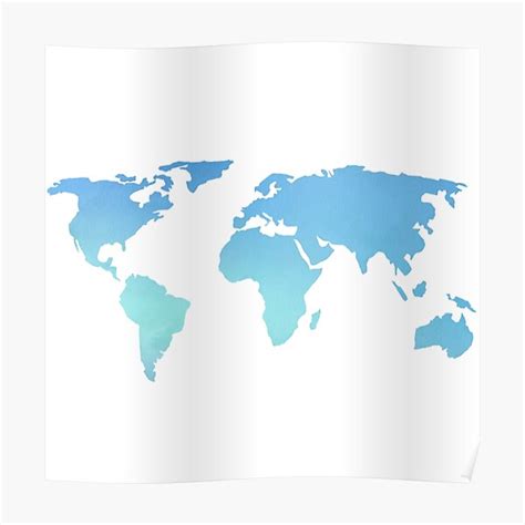 "watercolor world map" Poster for Sale by Curiositae | Redbubble