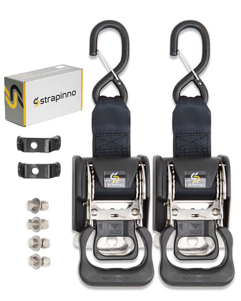 Dual Lock Retractable Ratchet Strap Bolt-On Transom Bundle 2 in 1 - Strapinno