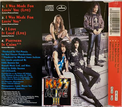 Kiss – “I Was Made For Lovin’ You (Live)” (1993) – CD Maxi Single ...