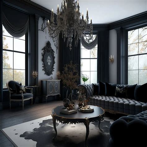 Dark Gothic Living Room