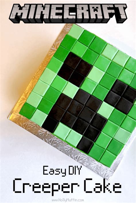 How to Make an Easy Minecraft Creeper Cake - Holly Muffin