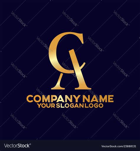 Fancy logos letter a and c 03 Royalty Free Vector Image