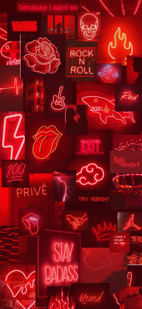 Neon Red Aesthetic Wallpaper HD for iPhone - Red Aesthetic Wallpaper 4k