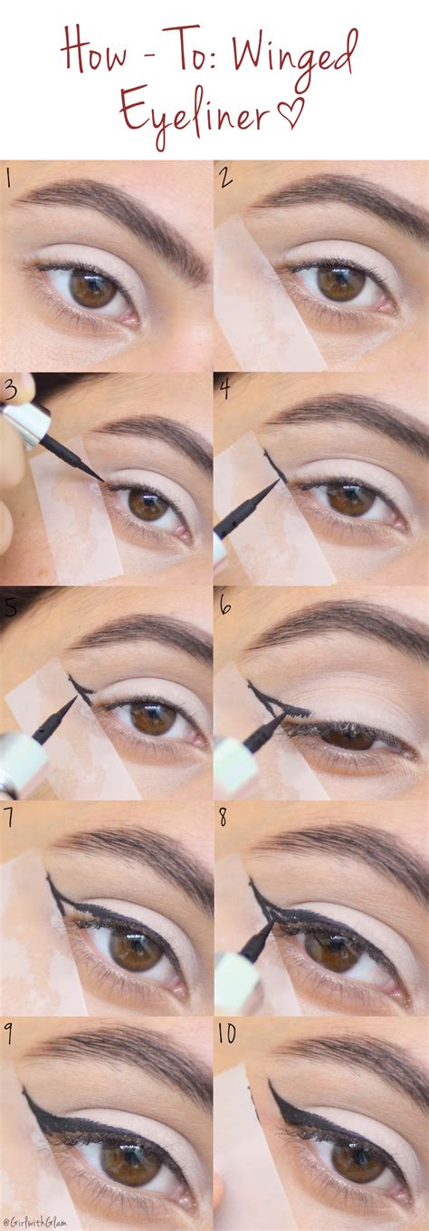 How To: Winged Eyeliner [Tape Method]* | Girl with Glam