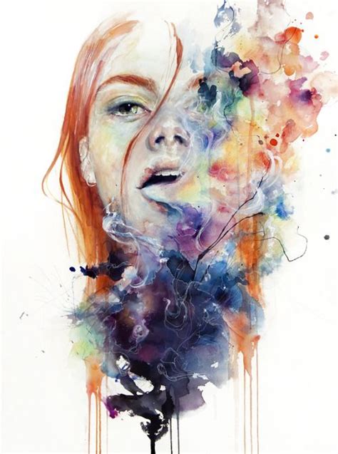 Silvia Pelissero (aka) Agnes Cecil “This Thing Called Art is Really Dangerous” Watercolor ...