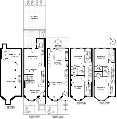 New York City Brownstone Floor Plans