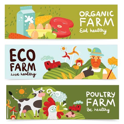 farm banners set 1992115 Vector Art at Vecteezy